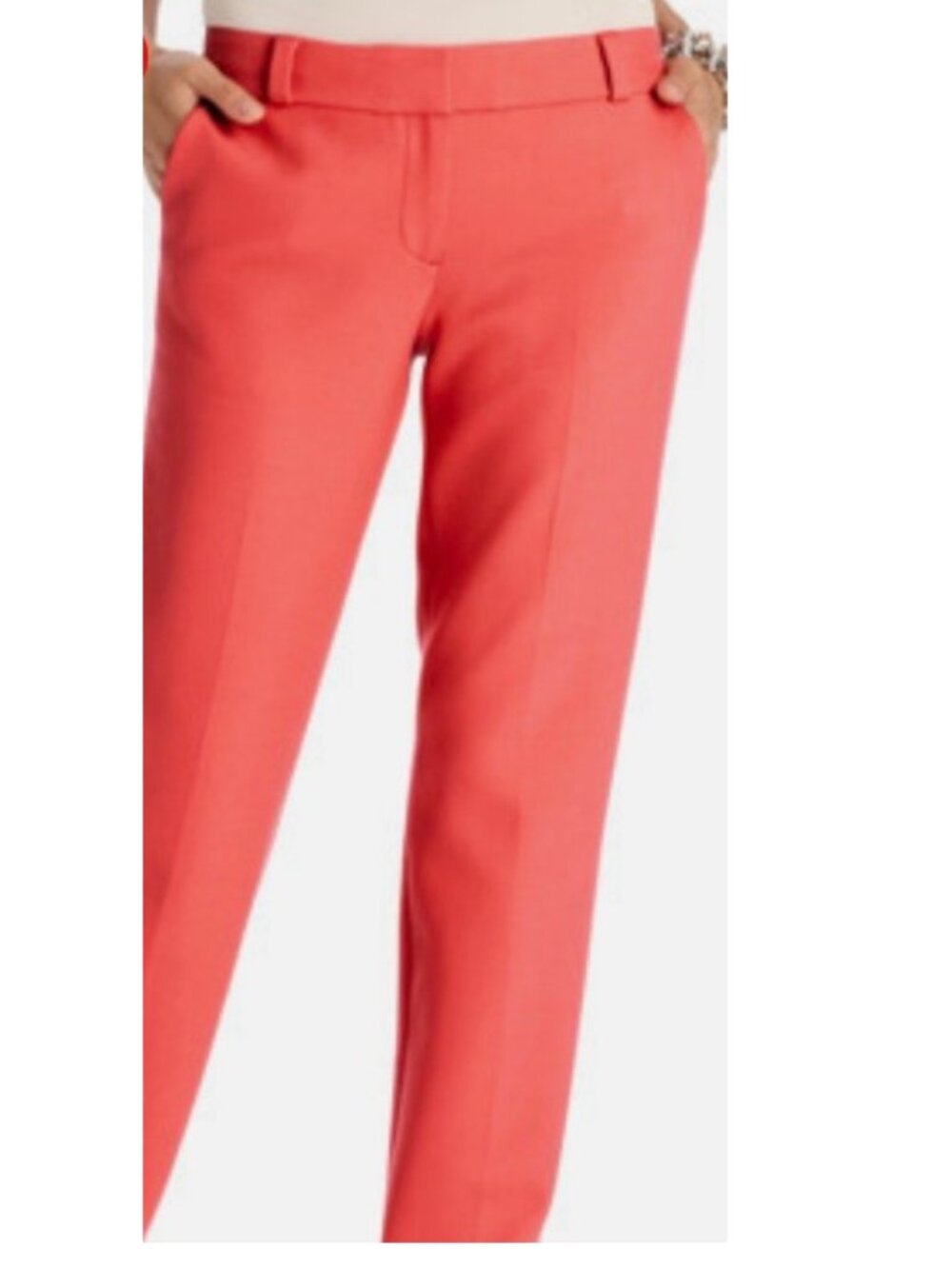 NWOT-LOFT Marisa Pants Size O-Salmon/Red